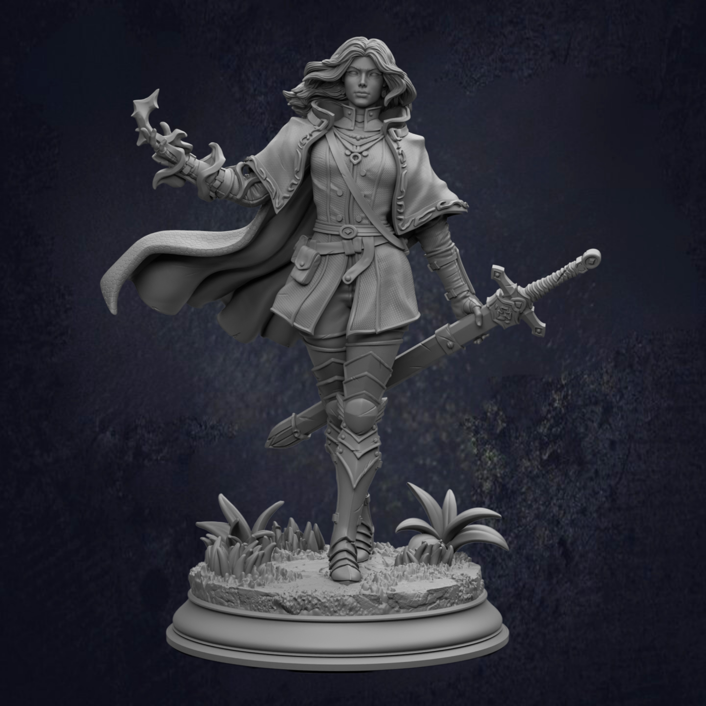 Female Fighter - Erina of Amarth RPG Miniature