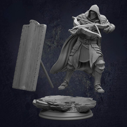 Hooded Male Human Ranger - Erik of the Scarlett Road