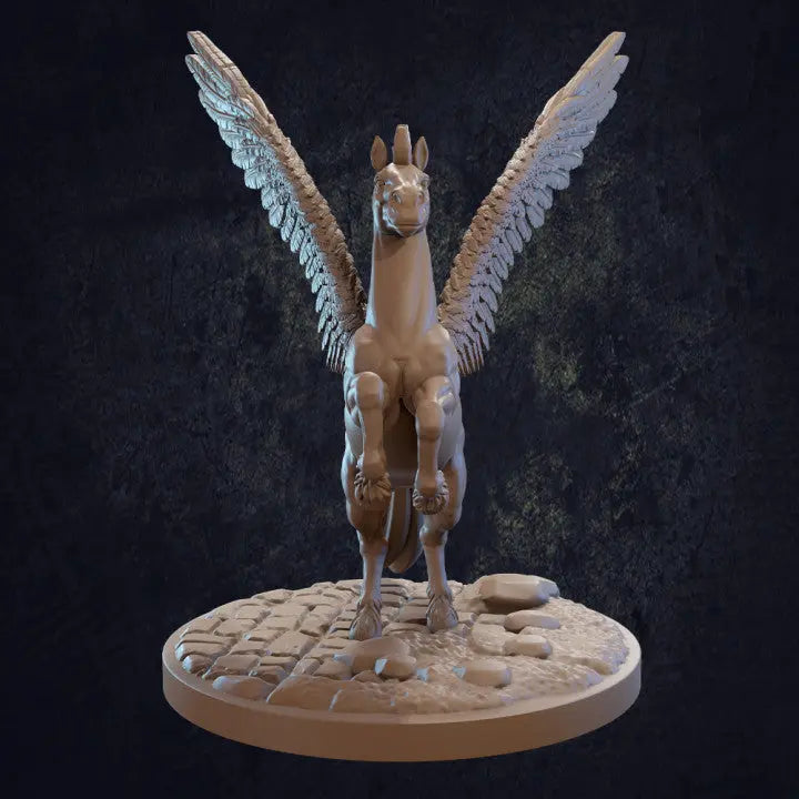 DnD RPG Resin Miniature Pegasus Thunderclap - The Print Tavern