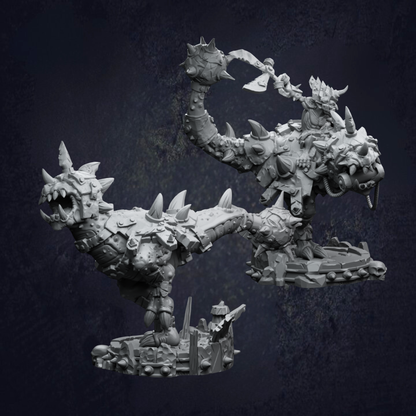 Armoured Dinosaur Mounted Goblin Rorg