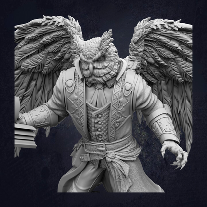 Owlfolk Sorcerer - Hoover Brightfeather RPG Miniature