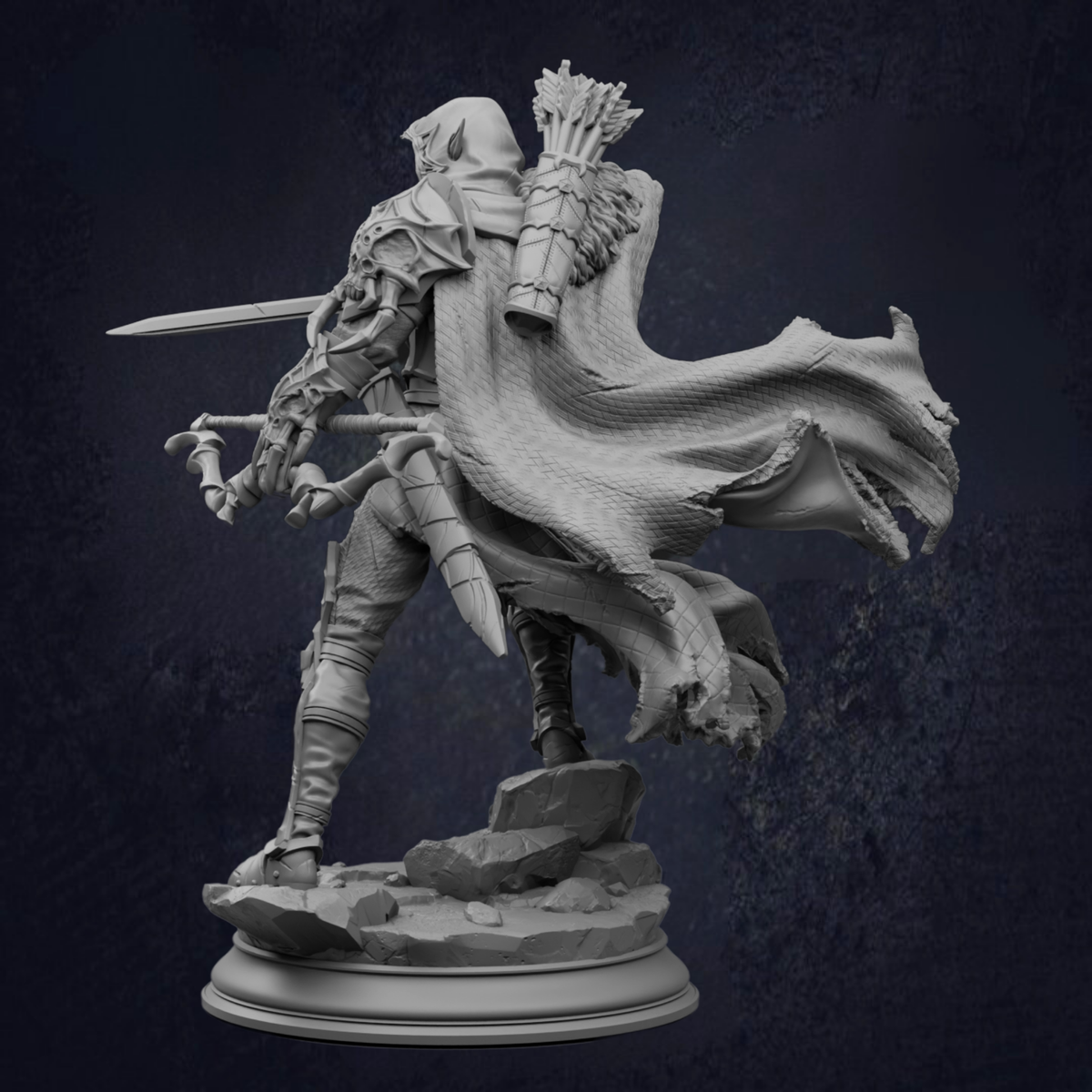 Karazor Drow Ranger Back Right View