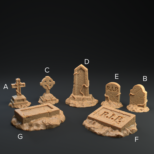 Tombstones - The Print Tavern D&D RPG Miniature