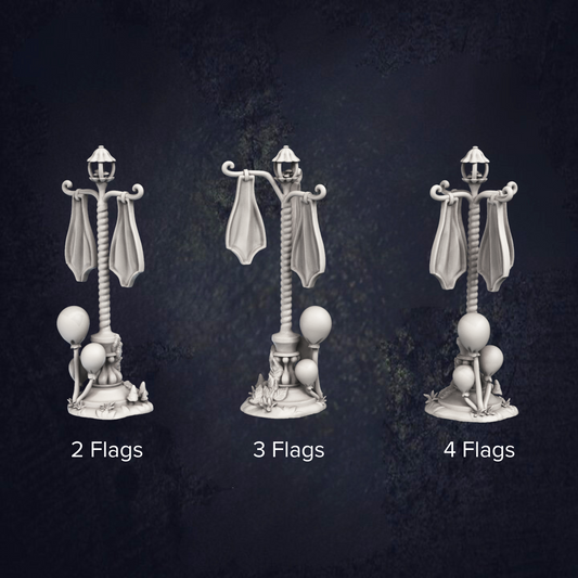 Carnival Flag Posts - The Print Tavern D&D RPG Miniature
