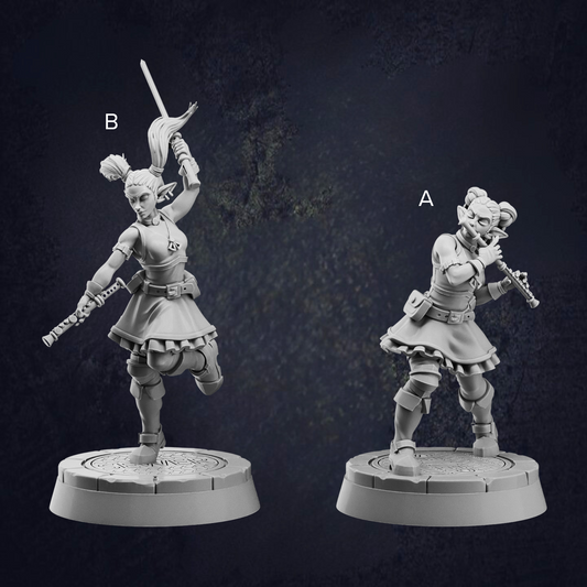 Elf Songblade Flute Bard - The Print Tavern D&D RPG Miniature