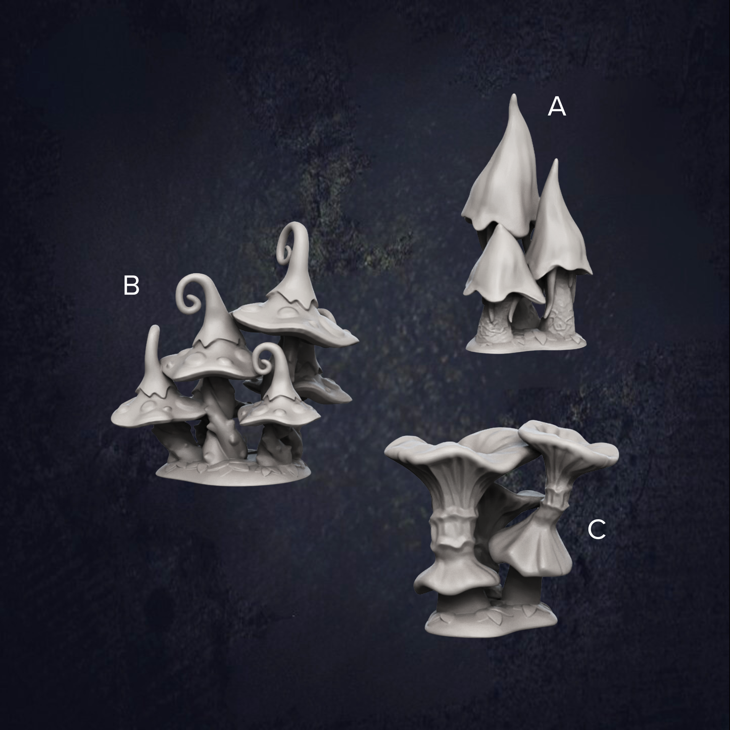 Forest Mushrooms Scatter - The Print Tavern D&D RPG Miniature