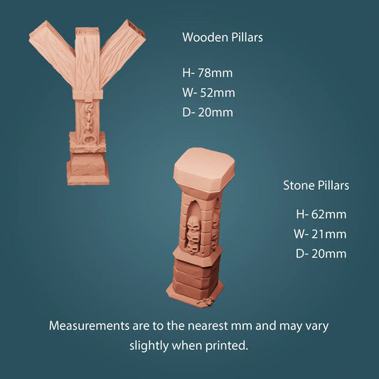 Wood & Stone Pillars - The Print Tavern