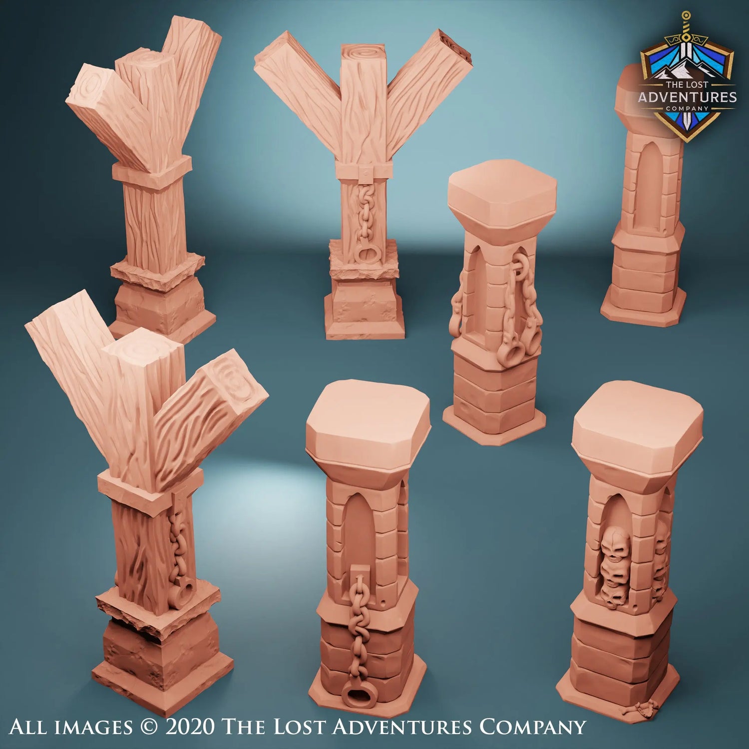 Wood & Stone Pillars - The Print Tavern