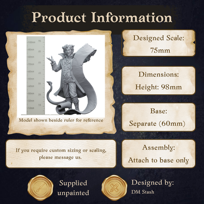 Tiefling Warlock  - Rumpelstiltskin Infernal Deal Scribe