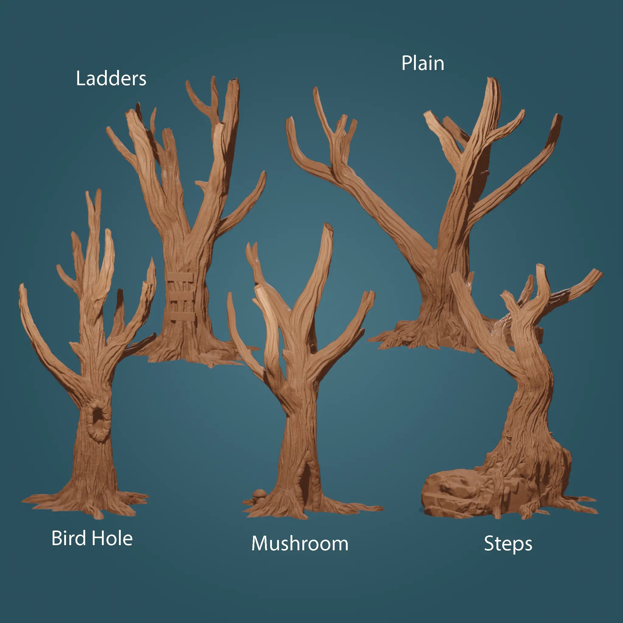 Tree Trunks • DnD RPG 3D Printed Terrain – The Print Tavern