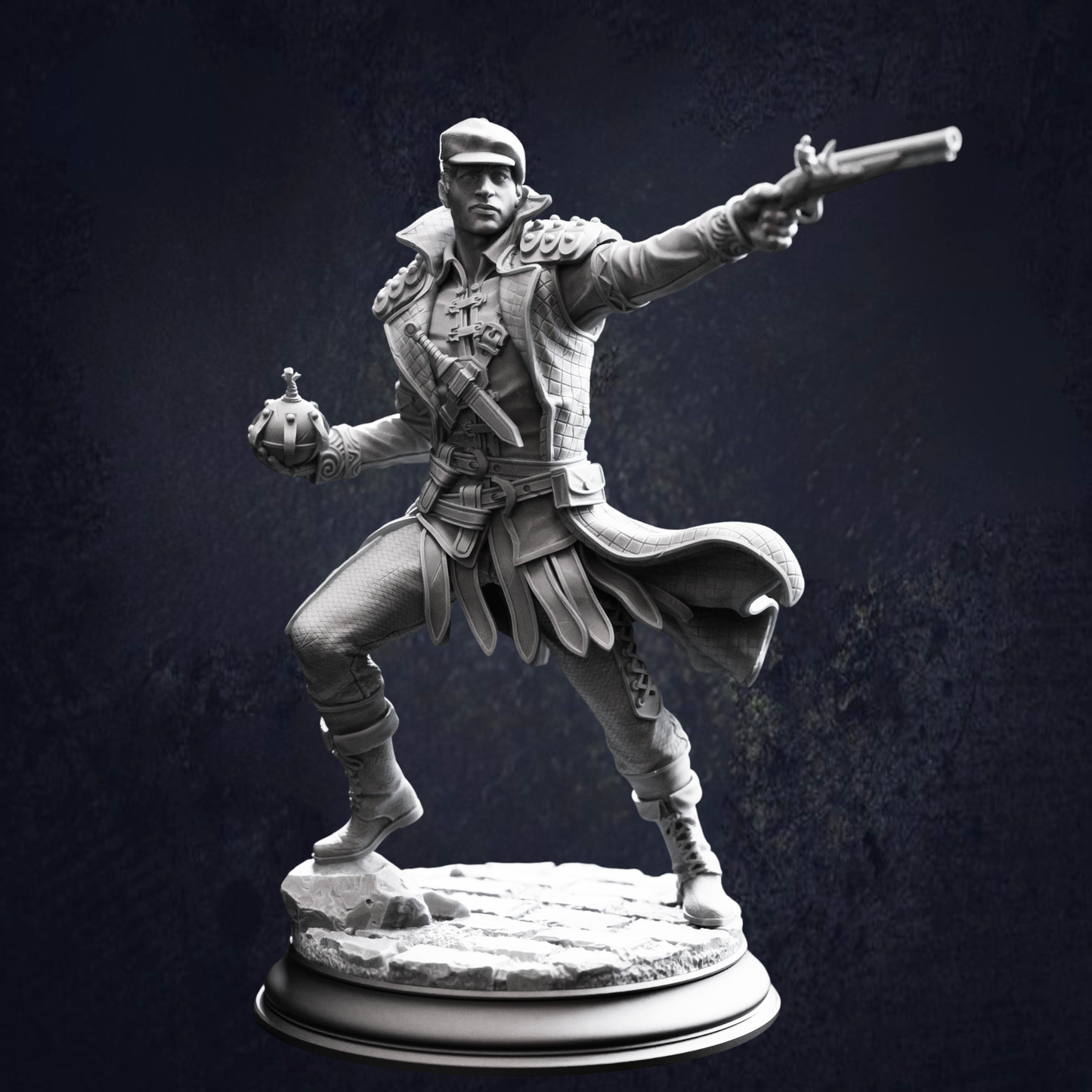 Front view of underkeeper bandit bomber. Could also be used as a criminal or gunslinger