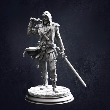 Male Human Duelist Bandit. Ideal as a Fighter or Rogue also. 