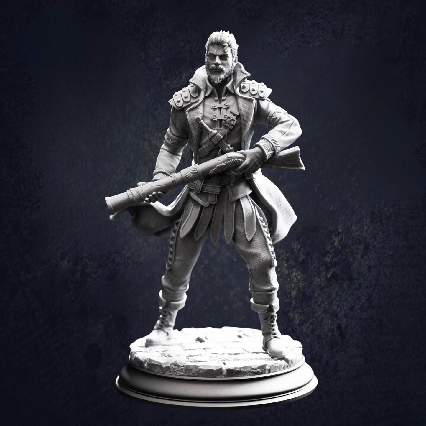 Front view of underkeeper bandit gunslinger. 
