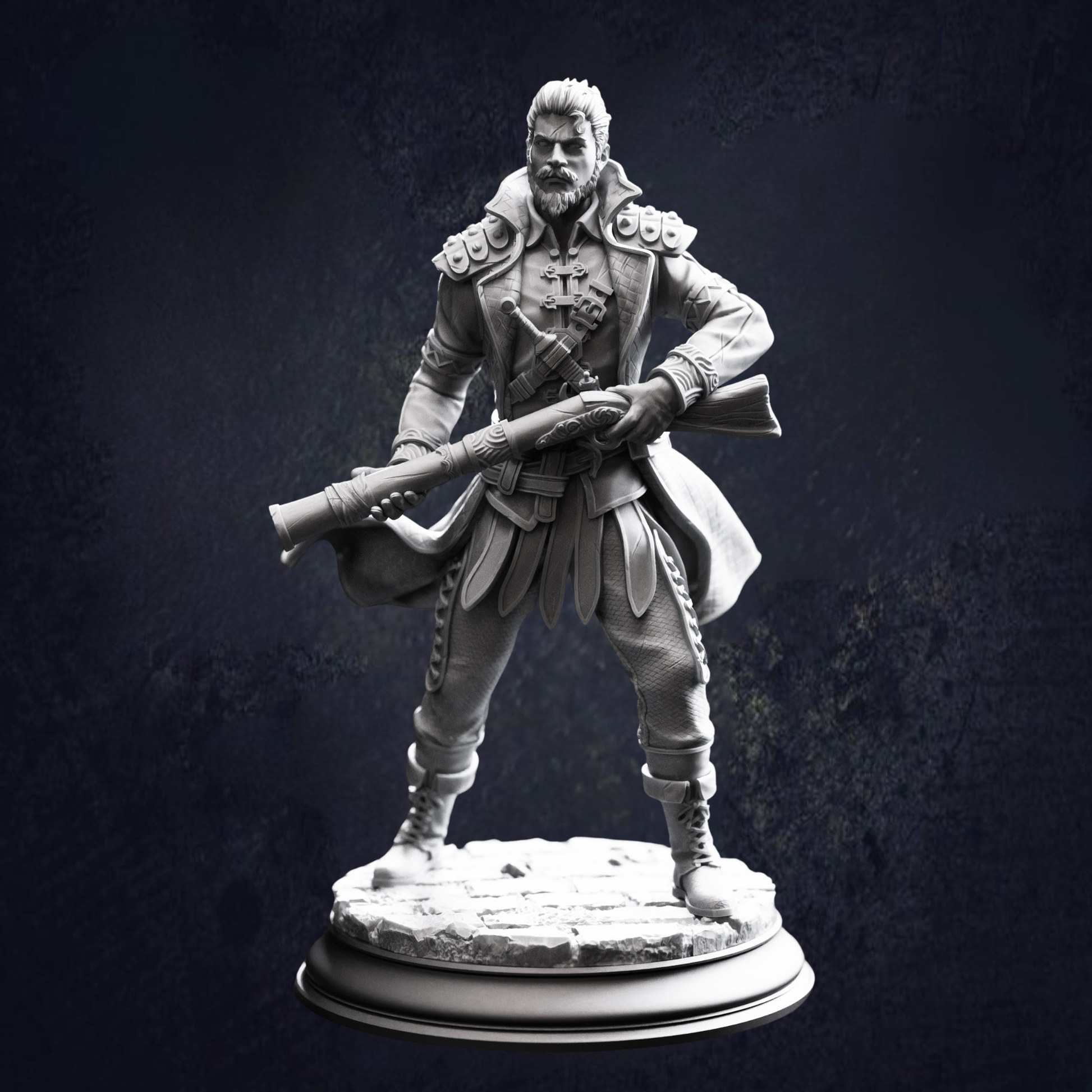 Front view of underkeeper bandit gunslinger. 