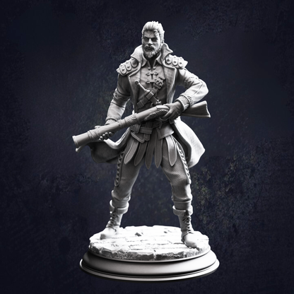 Front view of underkeeper bandit gunslinger. 