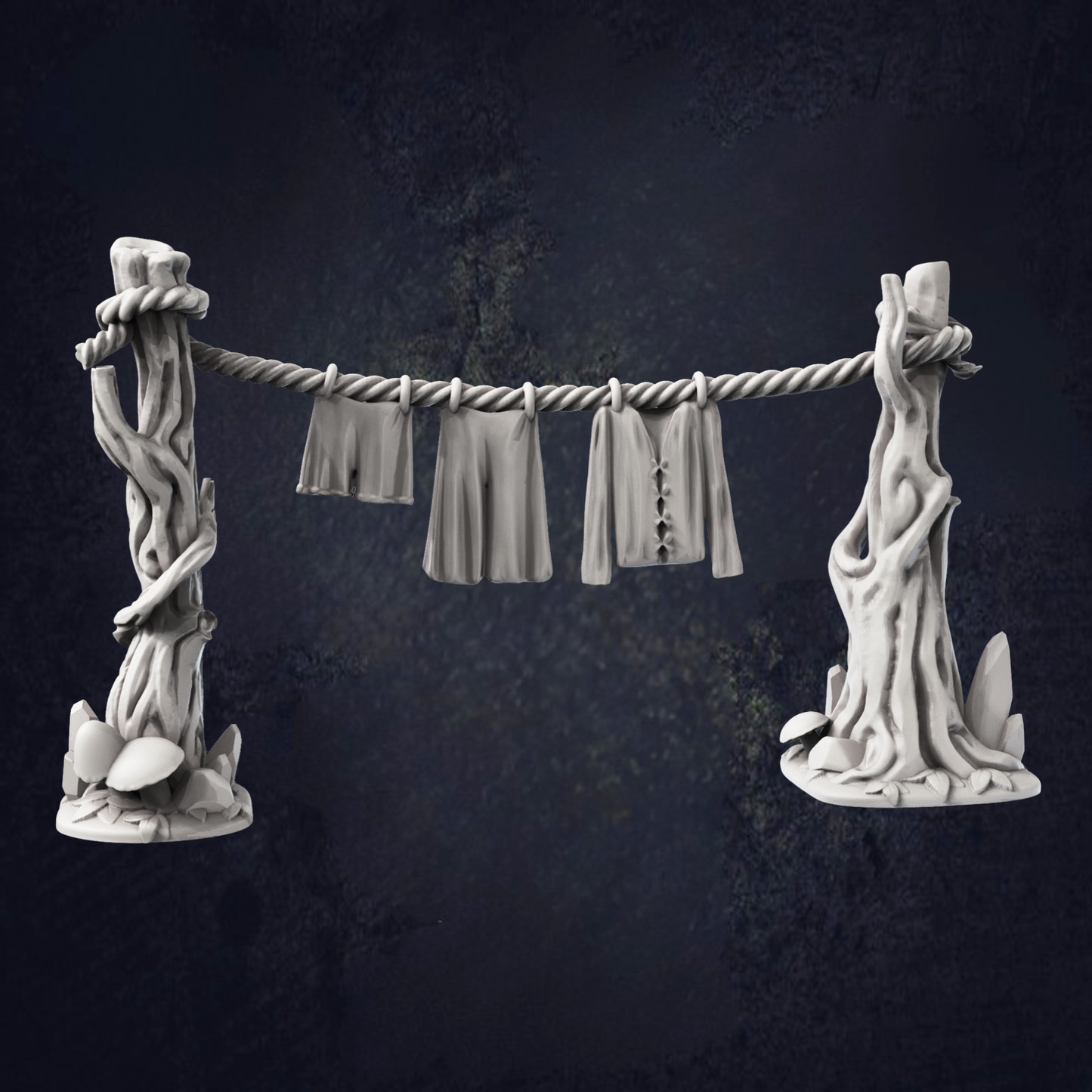 Forest Cottage Washing Line - The Print Tavern D&D RPG Miniature