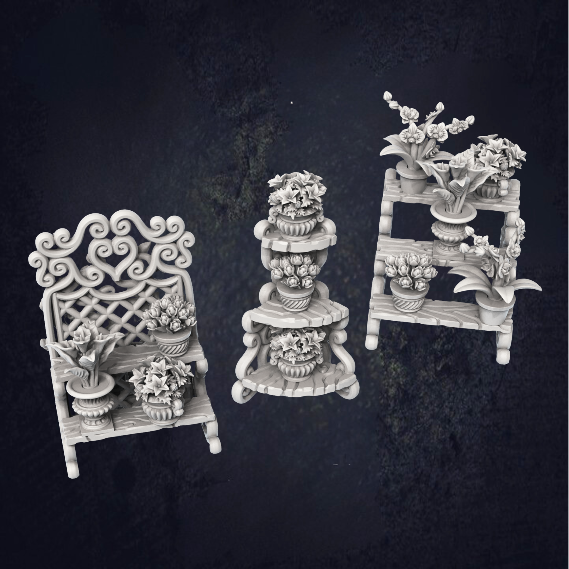Plant Displays - The Print Tavern D&D RPG Miniature