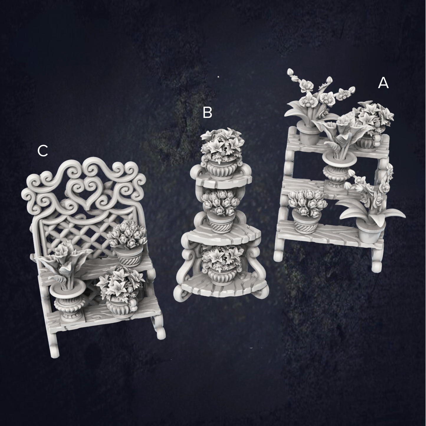 Plant Displays - The Print Tavern D&D RPG Miniature