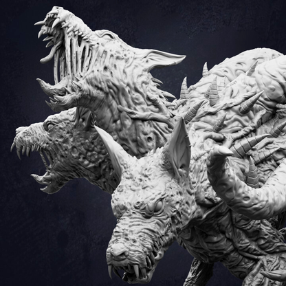 A detailed, realistic 3D model of a fierce-looking monster or creature with sharp teeth and claws, set against a dark background.
