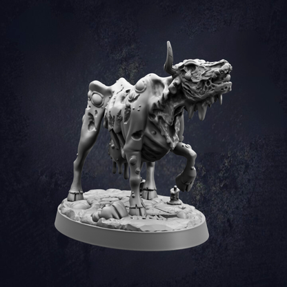 A 3D rendering of a fantastical creature resembling a hybrid between a dinosaur and a dragon, with intricate details and textures.