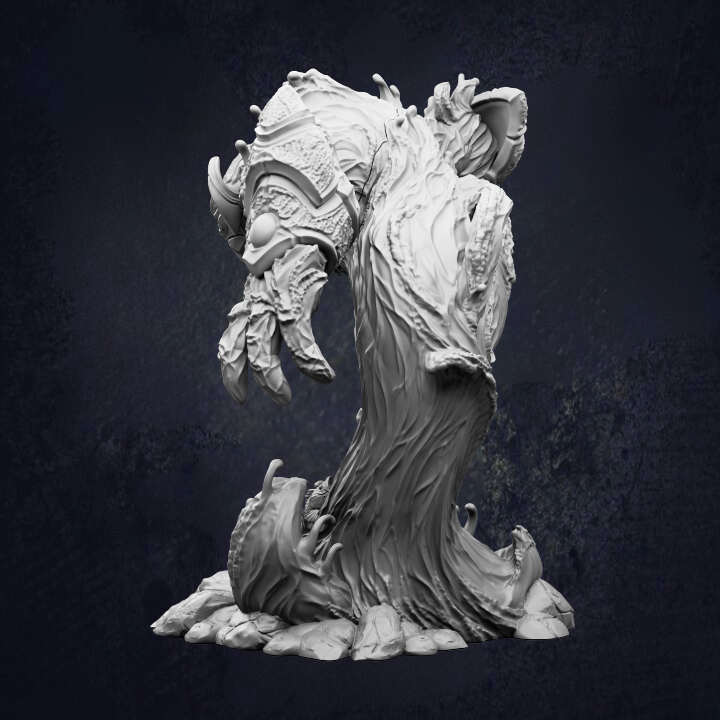 A detailed, sculptural representation of a fantastical creature, possibly a mythical or magical being, with intricate textures and patterns.