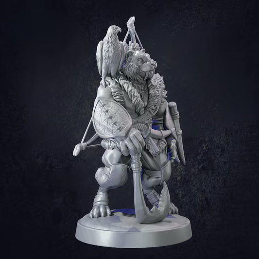 Tigerfolk Sabretooth Hunter - The Print Tavern D&D RPG Miniature