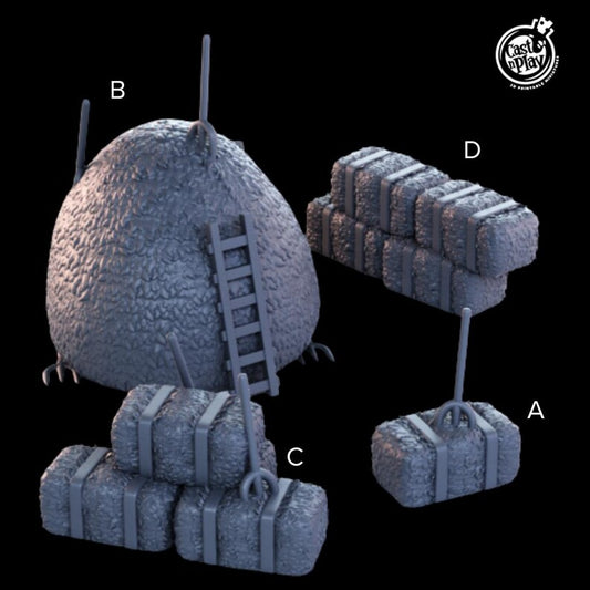 Hay Blocks - The Print Tavern D&D RPG Miniature