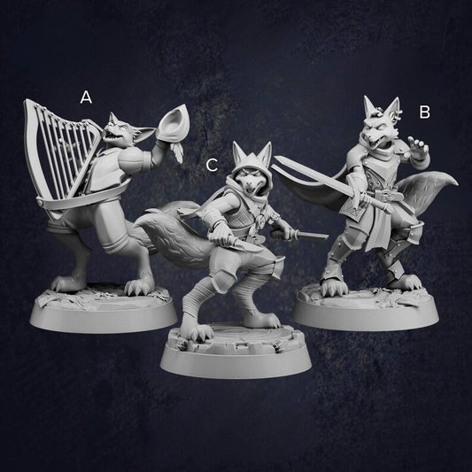 Foxfolk Defenders - The Print Tavern D&D RPG Miniature
