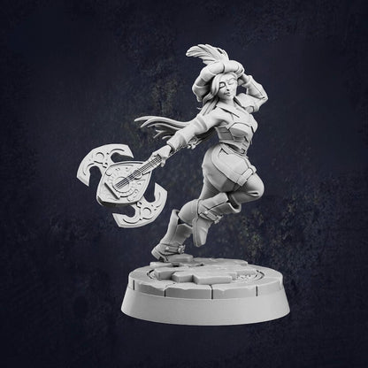 Female Human Lute Blade Bard