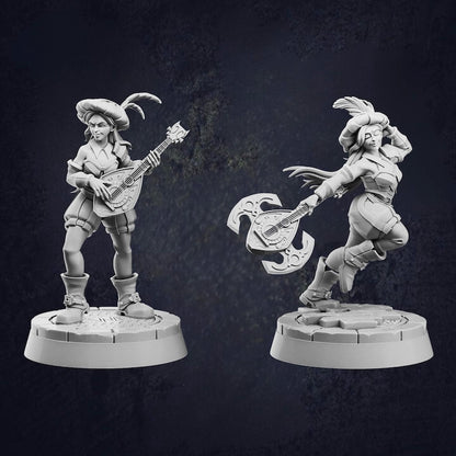Female Human Lute Blade Bard