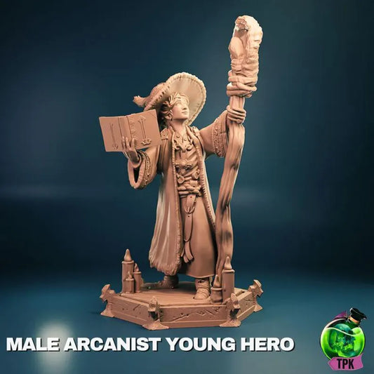 Young Male Arcanist - The Print Tavern D&D RPG Miniature