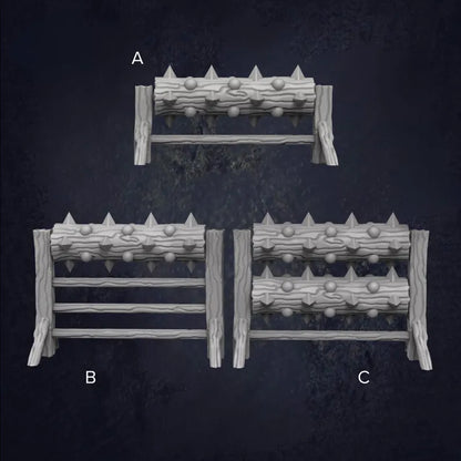 Spikey Log Training Obstacle - The Print Tavern D&D RPG Miniature
