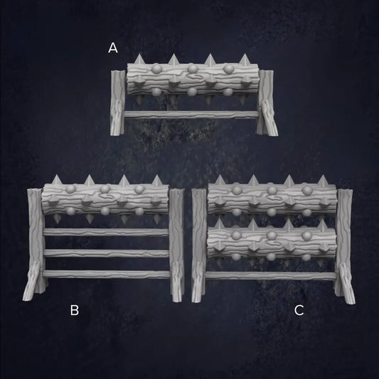 Spikey Log Training Obstacle - The Print Tavern D&D RPG Miniature