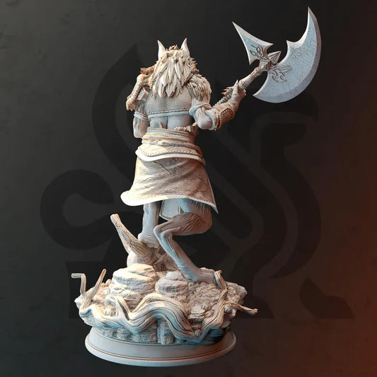 Ariana Grey Werewolf Barbarian - The Print Tavern D&D RPG Miniature