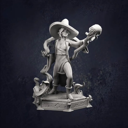 Young Female Arcanist Spell Pose