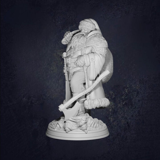 Big Daddy Santa Barbarian - The Print Tavern D&D RPG Miniature