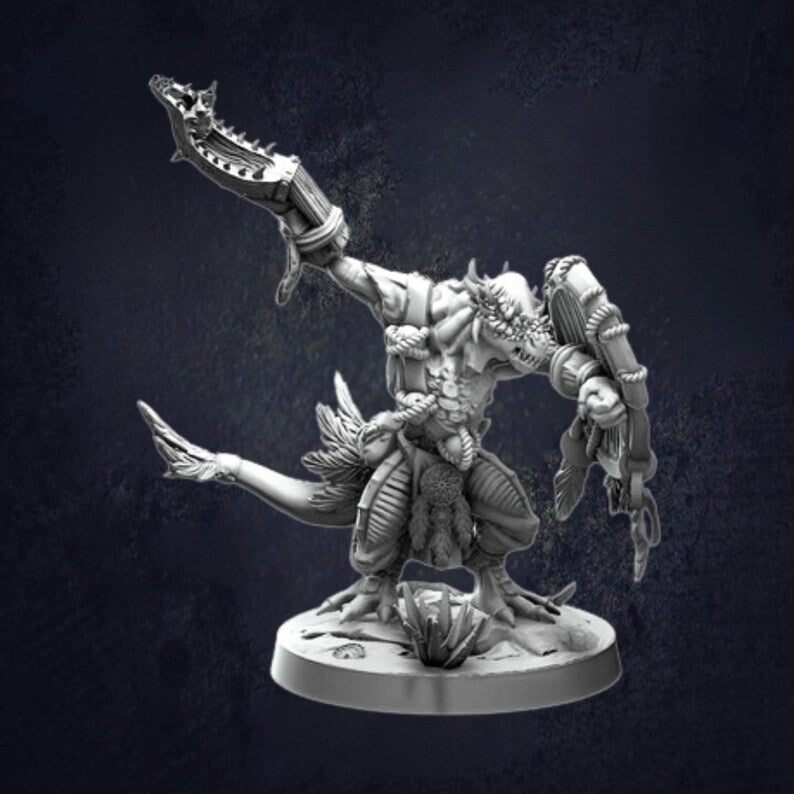 Saurian Ranger Banaag Fletchers - The Print Tavern D&D RPG Miniature