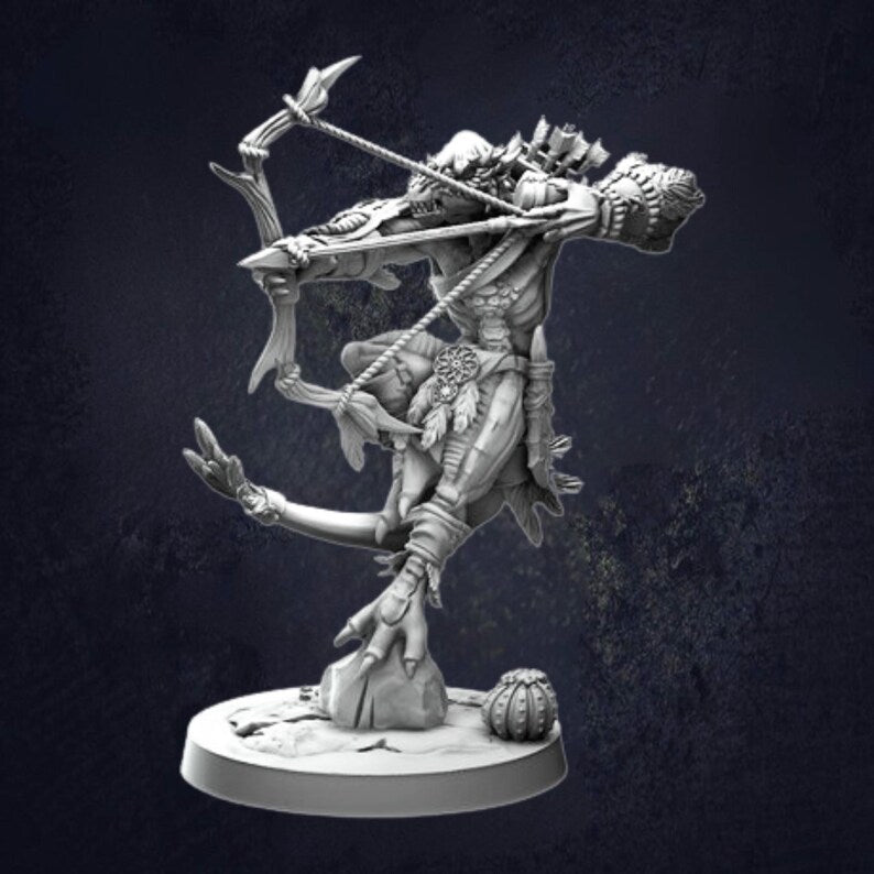 Saurian Ranger Banaag Fletchers - The Print Tavern D&D RPG Miniature