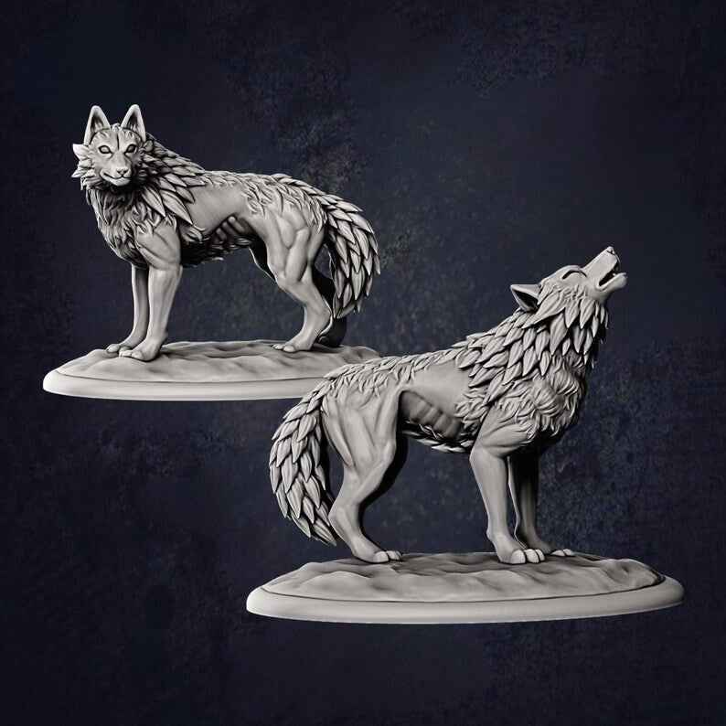 Wolves Miniatures RPG Wolf Miniatures | 3D Printed Wolves for D&D & Tabletop Games – The ...