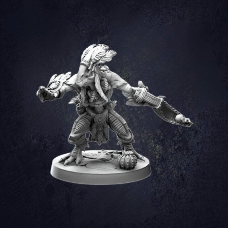 Saurian Ranger Banaag Fletchers - The Print Tavern D&D RPG Miniature
