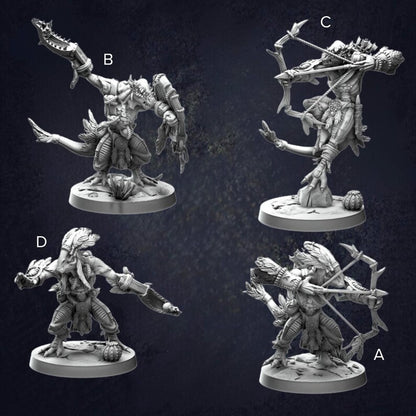 Saurian Ranger Banaag Fletchers - The Print Tavern D&D RPG Miniature