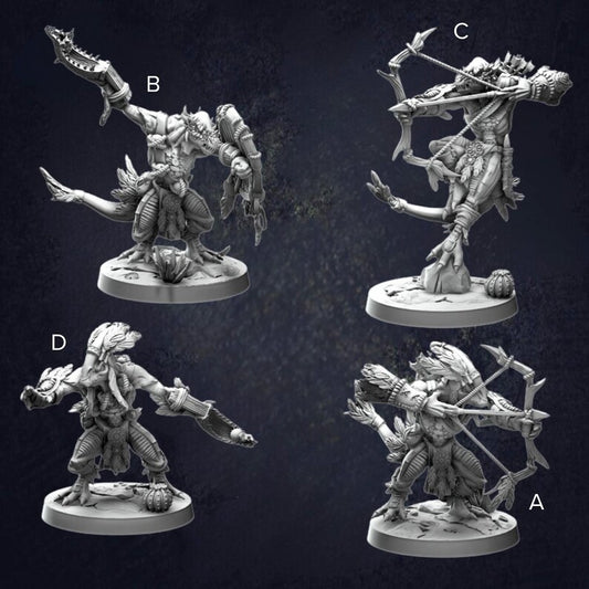 Saurian Ranger Banaag Fletchers - The Print Tavern D&D RPG Miniature
