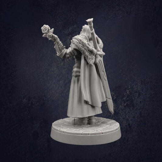 Male Paladin Sir Smugshine - The Print Tavern D&D RPG Miniature
