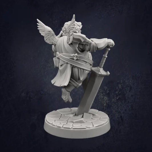 Cherub Knight Bruce Bullymont - The Print Tavern D&D RPG Miniature