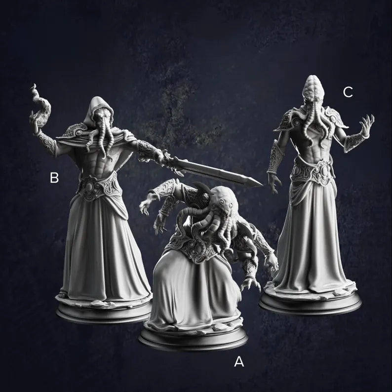 Ascended Mind Flayers - The Print Tavern D&D RPG Miniature