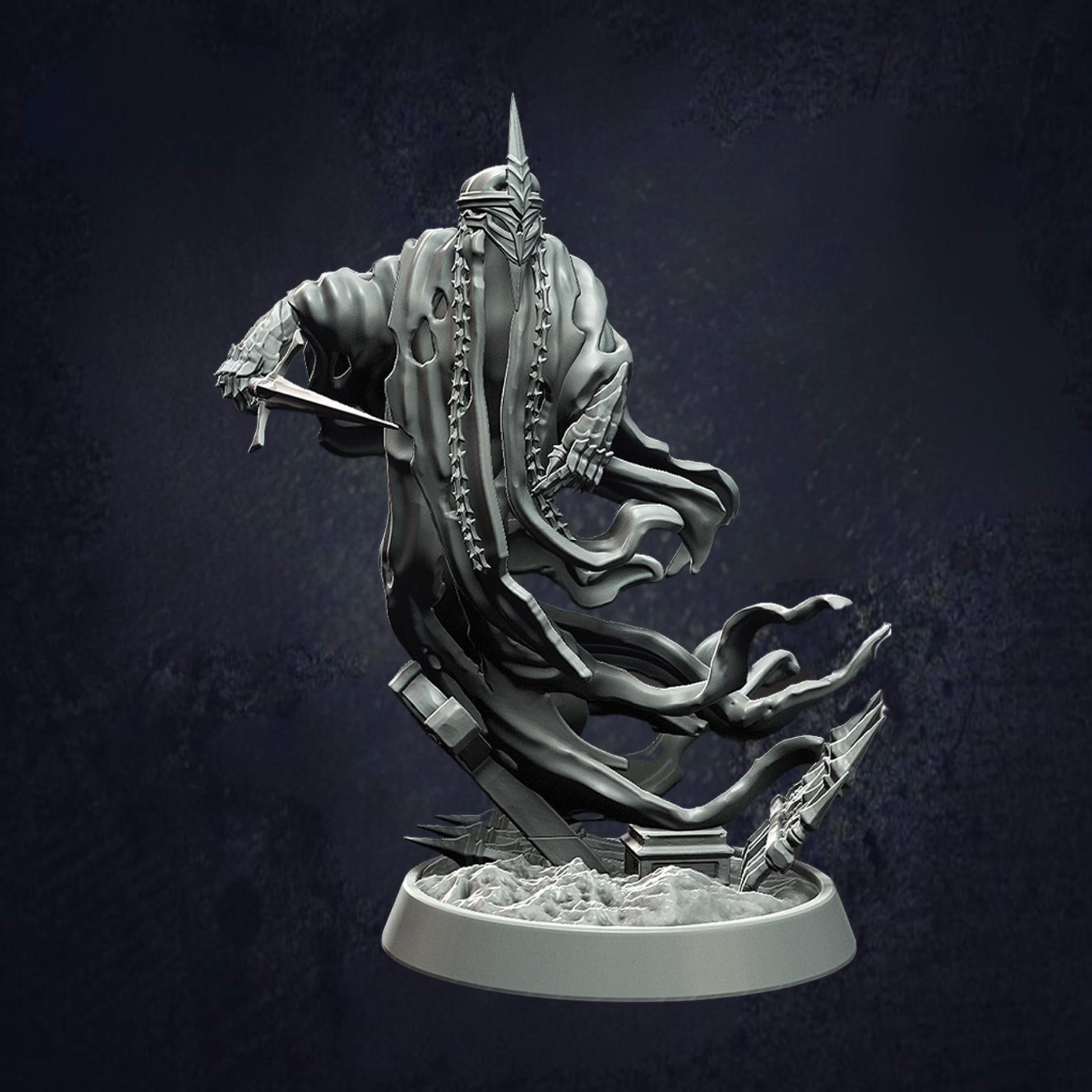 Damned Spirit Grimdark Mini - Monolith Arts - The Print Tavern D&D RPG Miniature