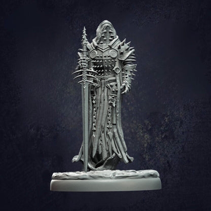 Damned Swordsman Grimdark Mini - Monolith Arts - The Print Tavern D&D RPG Miniature