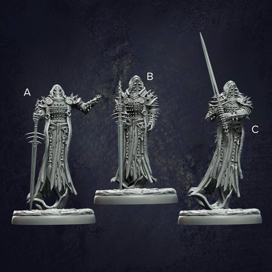 Damned Swordsman Grimdark Mini - Monolith Arts - The Print Tavern D&D RPG Miniature