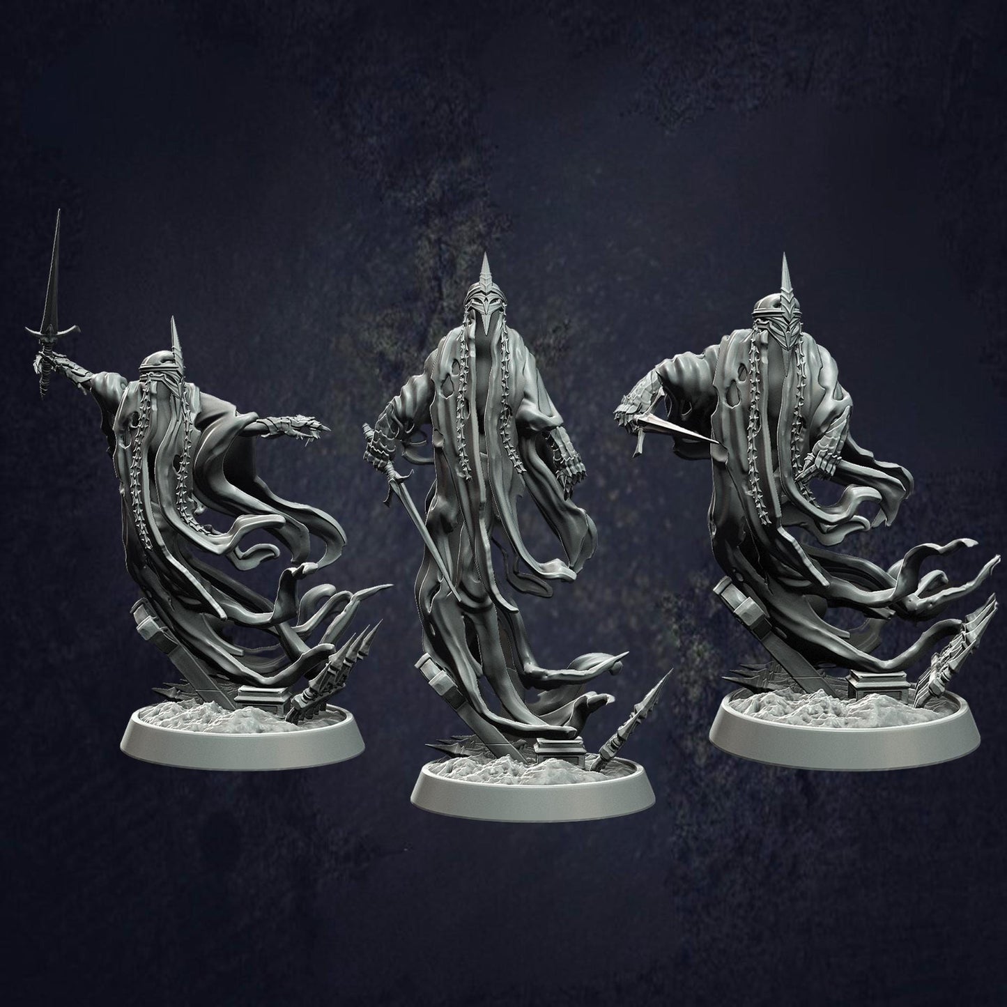 Damned Spirit Grimdark Mini - Monolith Arts - The Print Tavern D&D RPG Miniature