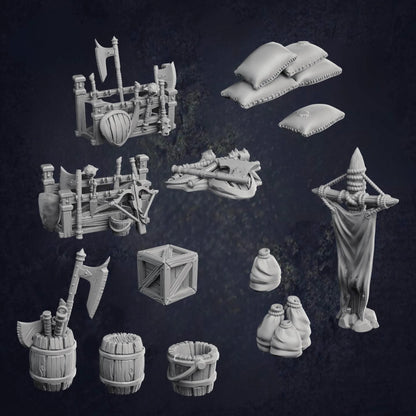 Camp Weapons and Props - The Print Tavern D&D RPG Miniature